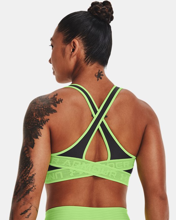 Soutien-gorge Armour® Mid Crossback Print Sports pour femme, Gray, pdpMainDesktop image number 1
